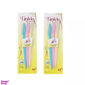 تیغ اصلاح ابرو تینکل (Tinkle) مدل Shaper بسته 3 عددی رنگ چند رنگ مجموعه 2 عددی