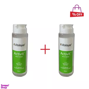 تونر صورت ویتالیر (Vitalayer) مدل Activit حجم 200 میلی‌لیتر مجموعه 2 عددی