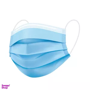 ماسک سه لایه آبی بسته 50 عددی مجموعه 2 عددی