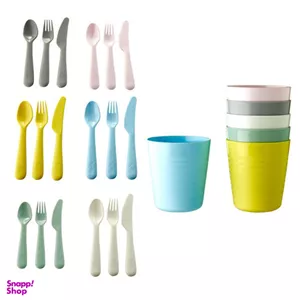 ظرف غذای کودک ایکیا (Ikea) مدل کالاس مجموعه 24 عددی
