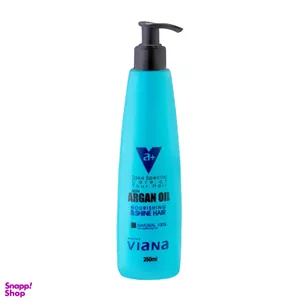 ماسک مو ترمیم کننده و رطوبت رسان مو ویانا (Viana) حاوی روغن آرگان (بدون آبکشی) حجم 250 میلی لیتر