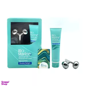 کیت کرم ماساژ بایومارین (Biomarine) مناسب صورت و گردن همراه با ماساژ رولر