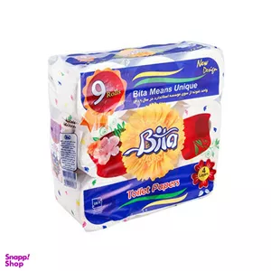 دستمال توالت بیتا مدل چهار لایه بسته 9 عددی