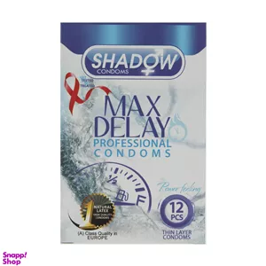 کاندوم شادو (Shadow) مدل Max Delay بسته 12 عددی