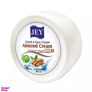 کرم مرطوب کننده جی (jey) مدل بادام cream حجم 200 میلی‌لیتر