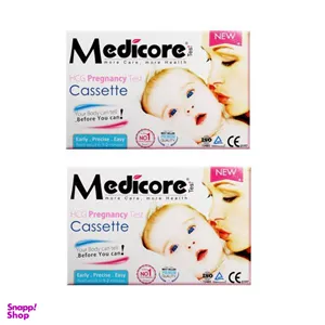 تست بارداری مدیکور (Medicore) مدل Cassette 99.8٪ بسته 2 عددی