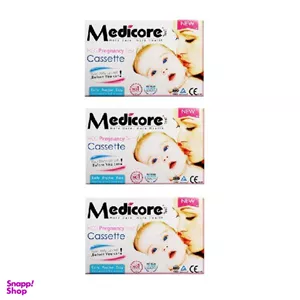 تست بارداری مدیکور (Medicore) مدل Cassette99.8٪ بسته 3 عددی