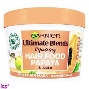 ماسک ترمیم کننده مو گارنیه (Garnier) سری Hair Food مدل 3in1 حاوی پاپایا بامبو و سویا حجم 390 میلی‌لیتر