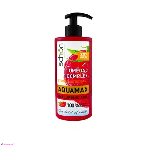 کرم مرطوب کننده و آبرسان شون (Schon) مدل Aquamax حاوی عصاره تمشک حجم 500 میلی‌لیتر