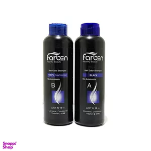 کیت شامپو رنگ مو آقایان فاربن (Farben) شماره 2 قهوه ای تیره حجم 300 میلی‌لیتر