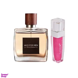 ادوپرفیوم مردانه استاویتا (Stavita) مدل Wild همراه رژ لب مایع لنسور سری Glaze شماره 01