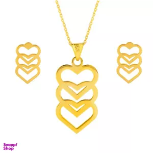 نیم ست طلای 18 عیار شمیم گلد گالری مدل GLE179 