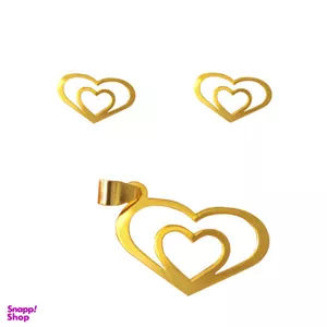 نیم ست طلا 18 عیار شمیم گلد گالری مدل NI7002 