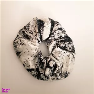 کش مو دخترانه مدل مخملی طرح ساده سفید