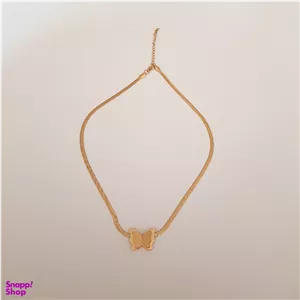 گردنبند زنانه مدل پروانه شاین طلایی