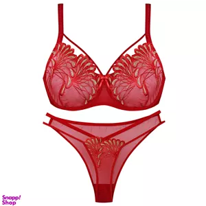ست شورت و سوتین زنانه کارنا رز (Karena Rose) مدل فنردار کد 3378-12 رنگ قرمز