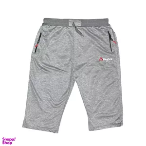 شلوارک راحتی مردانه طرح Reebok رنگ طوسی روشن