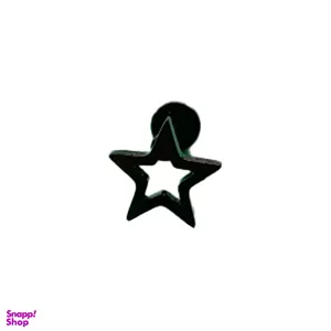 پیرسینگ زنانه طرح ستاره تو خالی کد 05 رنگ مشکی