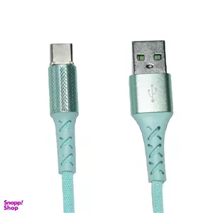 کابل شارژ سریع مدل لایتینگ چراغ دار Type C طول 1m