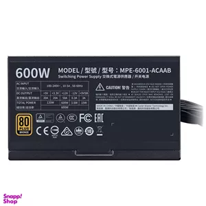 منبع تغذیه کامپیوتر کولر مستر (Cooler Master) مدل MWE BRONZE 600-V2 رنگ مشکی