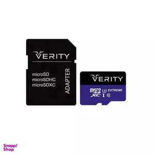 کارت حافظه microSDXC وریتی مدل pro کلاس 10 استاندارد UHS-I U3 سرعت 85MBps ظرفیت 128 گیگابایت به همراه آداپتور SD