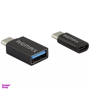 مبدل OTG USB-C ریمکس مدل RA-1 به همراه مبدل USB-C به microUSB غیر اصل
