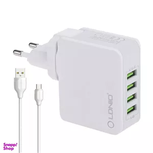 شارژر دیواری الدینیو مدل A4403کابل تبدیل microUSB