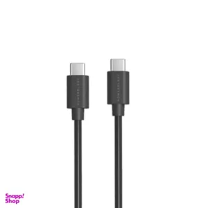 کابل شارژ دو سر تایپ سی پاورولوژی (Powerology) مدل Pccpdbk طول 1.2 متر 100 وات