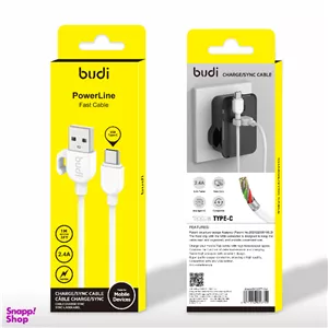 کابل شارژ Type-C بودی (Budi) طول 1 متر