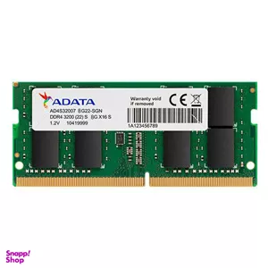 رم لپ تاپ DDR4 تک کاناله 3200 مگاهرتز CL22 ای دیتا (Adata) مدل Premier ظرفیت 8 گیگابایت