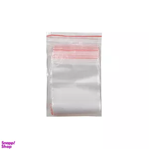 کیسه زیپ دار مدل ZP-107 بسته 100 عددی بی رنگ شفاف