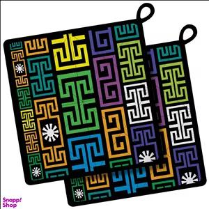 دستگیره آشپزخانه مدل K1-100146 رنگ مشکی سایز 18*18 سانتی‌ متر بسته 2 عددی