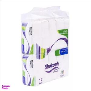 دستمال کاغذی 100 برگ شکوه مدل Flower بسته 10 عددی