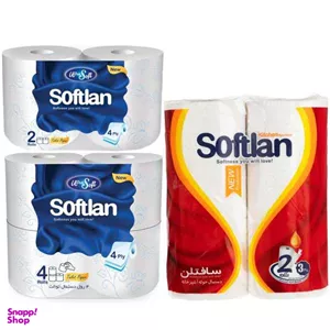 دستمال کاغذی سافتلن مدل 3.1 مجموعه 3 عددی