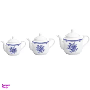 قوری چینی زرین ایران مدل florance 2 مجموعه 3 عددی