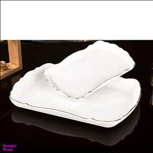 دیس مستطیل موج کوچک لمون مدل 540699