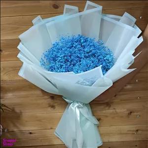 دسته گل ژیپسوفیلا رنگ آبی