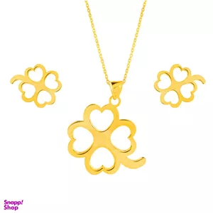 نیم ست طلای 18 عیار شمیم گلد گالری مدل GLE168 