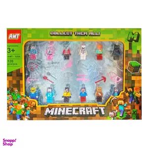 مجموعه لگو شخصیت ماینکرافت با تجهیزات کد 0012