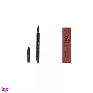 خط چشم ماژیکی سالوته پرو مدل سوپر بلک به همراه یک عدد رژلب مایع هدیه