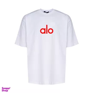 تیشرت لانگ کد TL43 طرح alo رنگ سفید