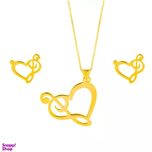 نیم ست طلای 18 عیار زنانه شمیم گلد گالری مدل GLE170 