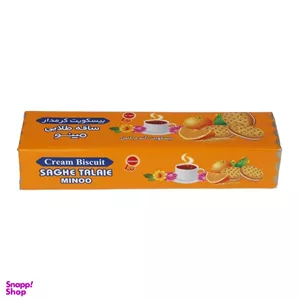 بیسکویت کرمدار ساقه طلایی پرتقالی مینو وزن 192 گرم