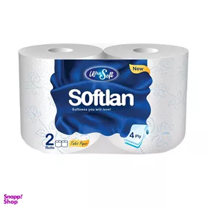 دستمال توالت سافتلن بسته 2 عددی