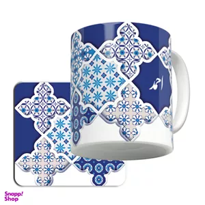 ماگ لاژید مدل اسم احمد کد LZN به همراه زیرلیوانی