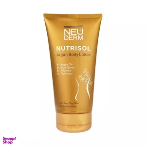 لوسیون بدن نئودرم مدل Nutrisol Argan مناسب پوست خشک تا خیلی خشک حجم 150 ميلی لیتر