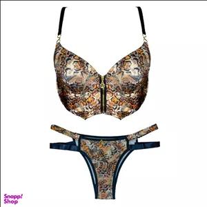 ست نیم تنه و شورت زنانه طرح پوست ماری مدل جلو زیپ کد 2032