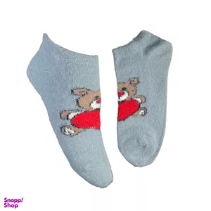 جوراب زنانه مچی پشمی طرح خرس کد 24241