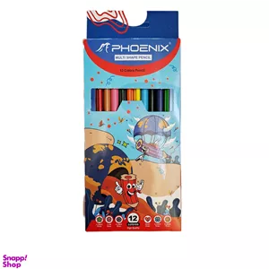 مداد رنگی فونیکس مدل آنتی باکتری بسته ۱۲ عددی