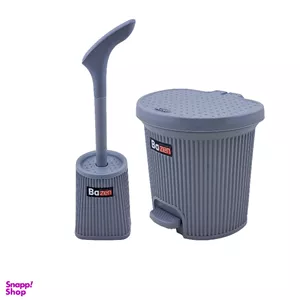 ست سطل زباله و فرچه بازن مدل گرافیک